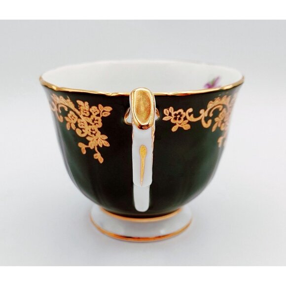 Aynsley England Emerald Violet Tea Cup And Saucer 2917 - Picture 8 of 12